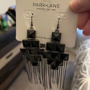 Black dangle earrings
